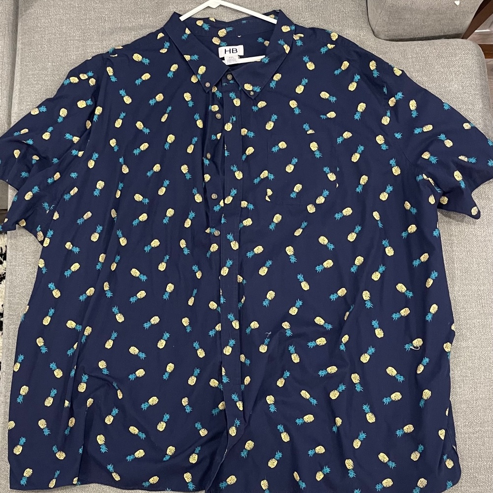 Big and tall short sleeved button down